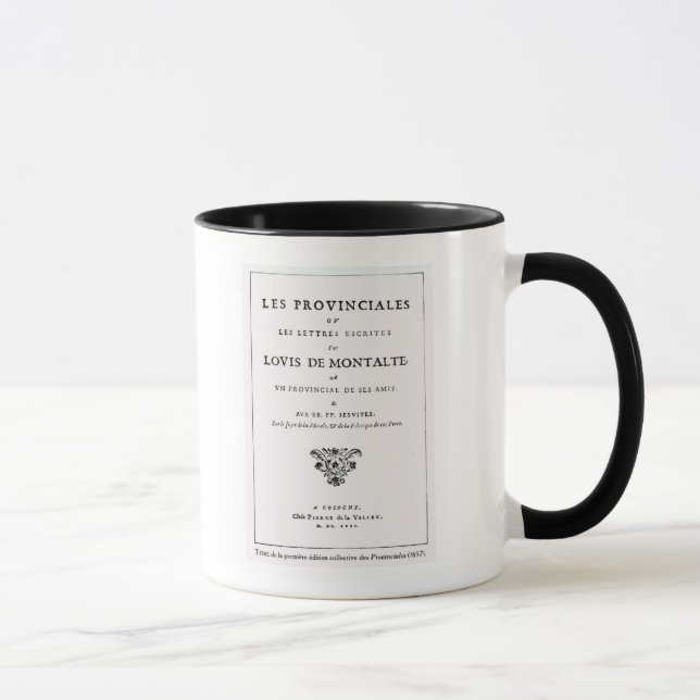 Mug Les Provinciales par Blaise Pascal (Droite)