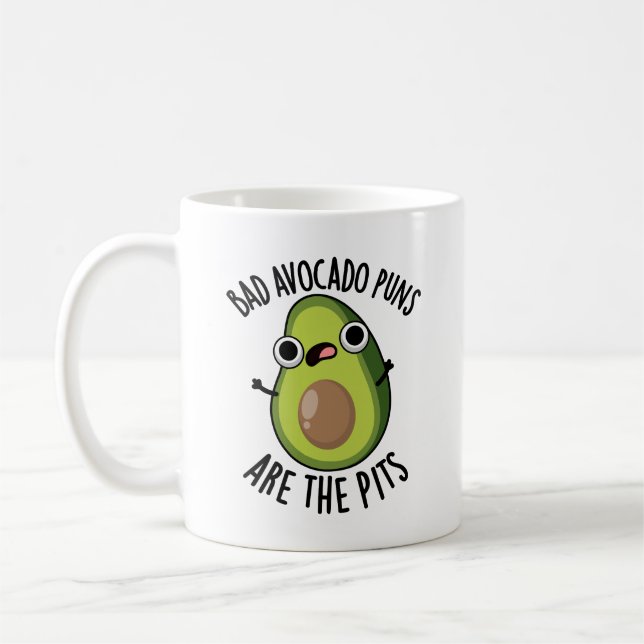 Mug Les Puns Avocado Mauvais Sont Les Pits Drôle Fruit (Gauche)