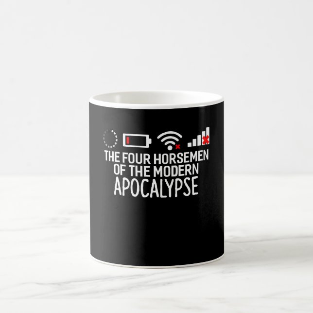 Mug Les quatre cavaliers de l'Apocalypse moderne drôle (Centre)