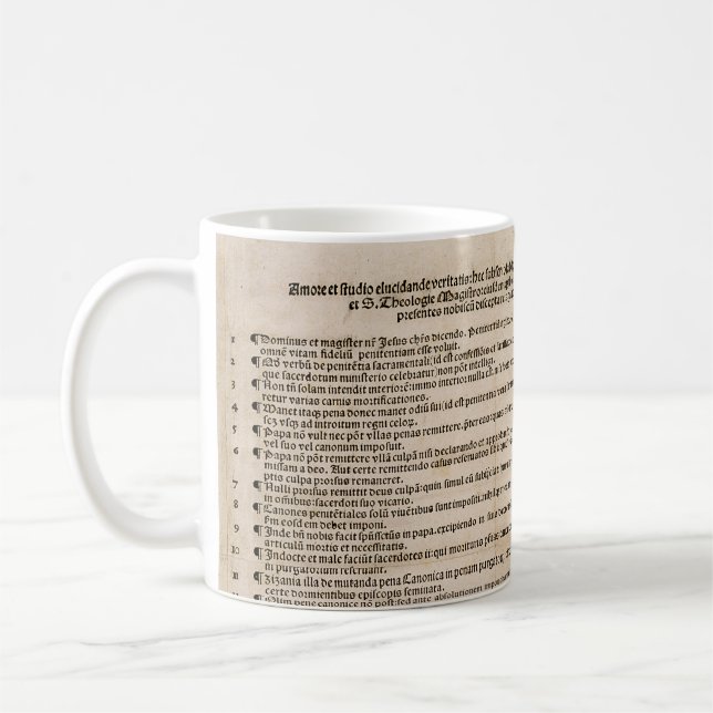 Mug Les Quatre-Vingt-Quinze Thèses (Martin Luther) (Gauche)