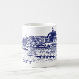 Mug Les rameurs de Crew Row s'affrontent avec le bleu
