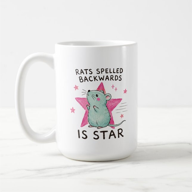 Mug Les Rats Écrits à l'Envers Est une Étoile Drôle de (Gauche)