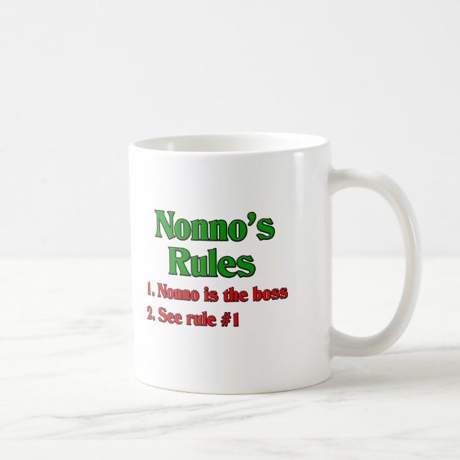 Mug Les règles de Nonno (grand-père italien) (Droite)
