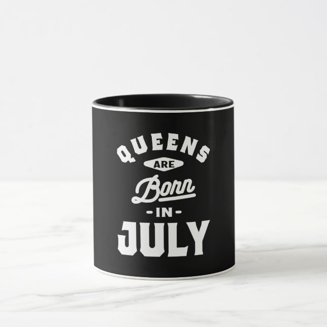 Mug Les Reines Sont Nées En Juillet Anniversaire Cadea (Centre)
