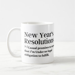 Mug Les résolutions du Nouvel An drôle de définition