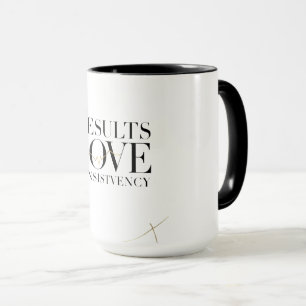 Mug Les résultats aiment la constance Motivation Fit