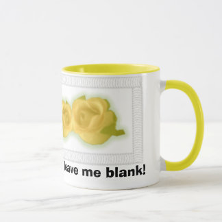 Mug Les roses jaunes, ajoutent un certain texte ou me