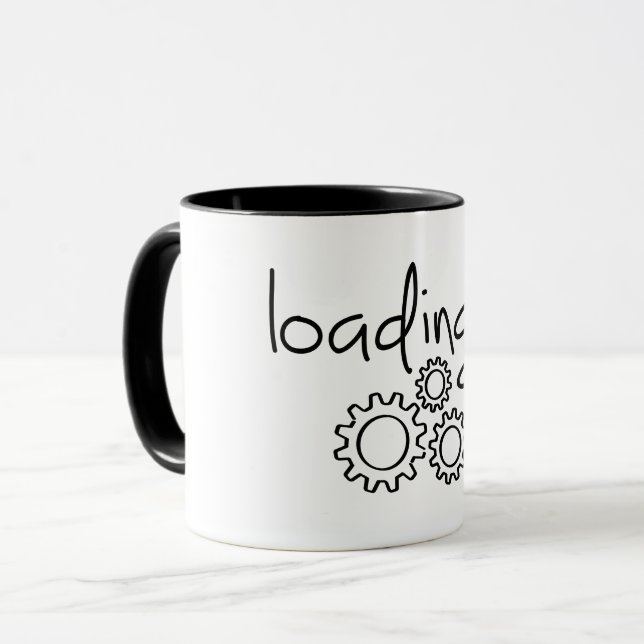 Mug Les roues dentées, pensez grand. de grandes idées. (Devant gauche)