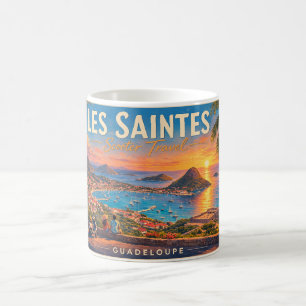 Mug Les Saintes Guadeloupe Sunset Vintage Travel Poste