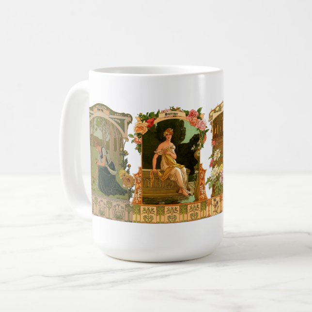 Mug Les Saisons Art nouveau par Sonrel (Devant gauche)