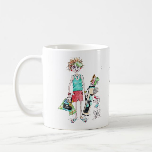 Mug Les shorts de golf, voiturette de golf, ne réponde (Gauche)