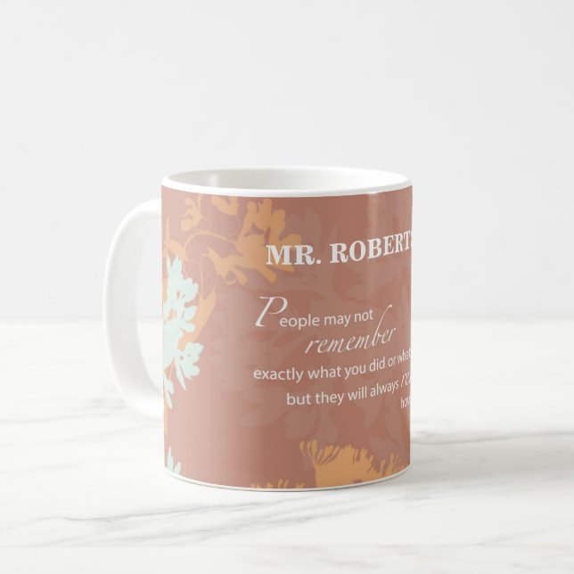 Mug Les silhouettes de fleurs sauvages de Boss's Day s (Devant gauche)