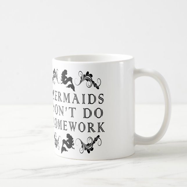 Mug les sirènes ne font pas le noir de travail/tasse (Droite)