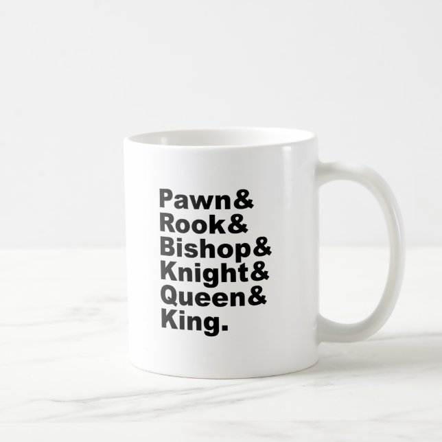 Mug Les Six Pièces Du Jeu D'Échecs (Droite)