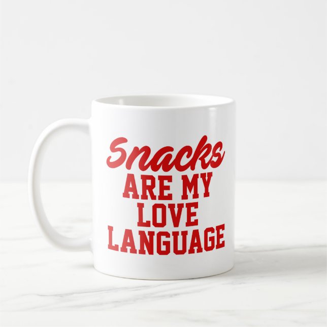 Mug Les snacks sont mon langage de l'amour  (Gauche)