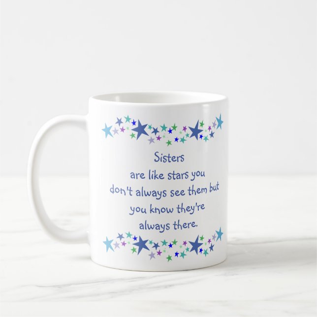 Mug Les soeurs sont comme les étoiles Citation personn (Gauche)