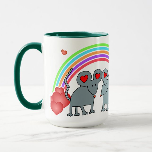 Mug Les souris en amour Valentines (Gauche)