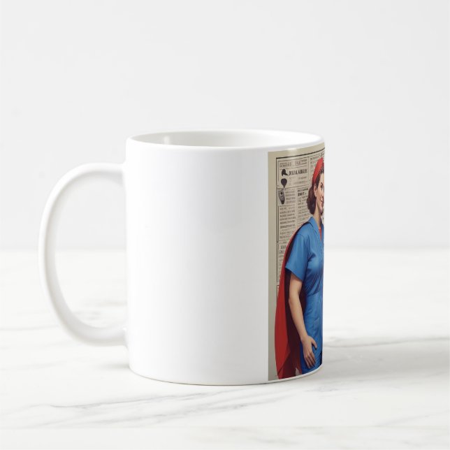 Mug Les super-héros à Scrubs : Sirotez votre pouvoir (Gauche)