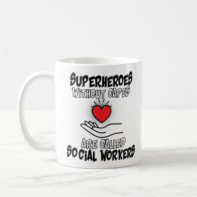 Mug Les super-héros sans caps sont des travailleurs so (Gauche)