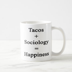 Mug Les tacos plus la sociologie égale le bonheur