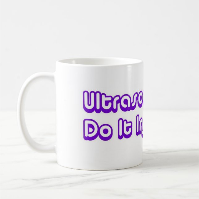 Mug Les technologies d'ultrason le font dans le logo (Gauche)