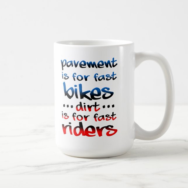 Mug Les terres sont pour les motards rapides Motocross (Droite)
