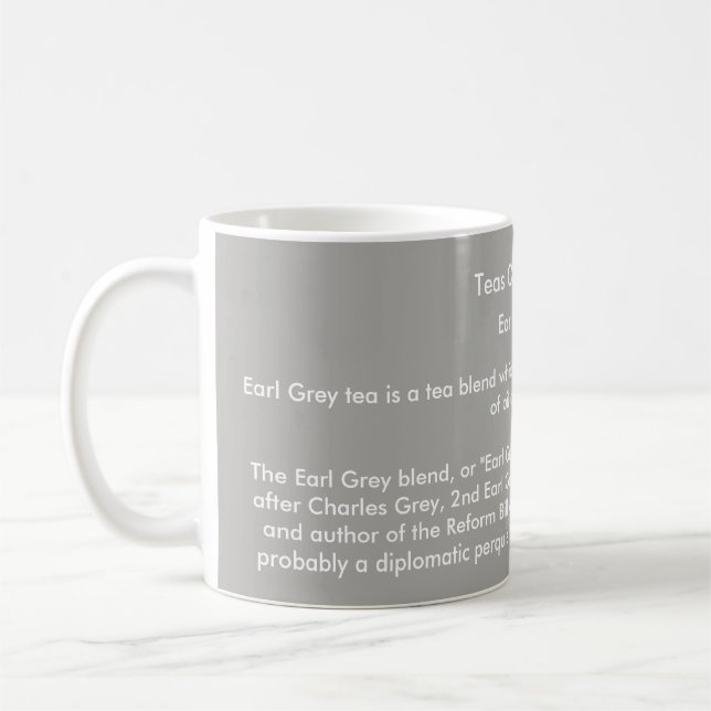 Mug Les "thés du monde" attaquent - le thé de gris de (Gauche)