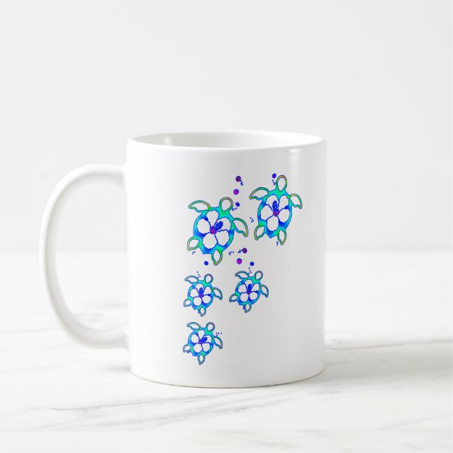 Mug Les tortues hawaïennes du littoral Honu (Gauche)