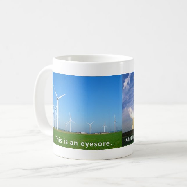 Mug Les turbines de vent sont un horreur (Devant gauche)