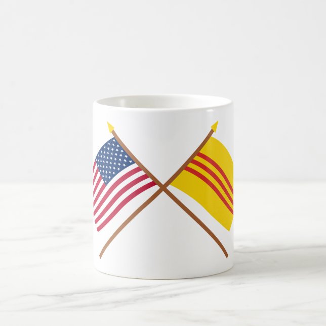 Mug Les USA et drapeaux croisés du Vietnam du Sud (Centre)