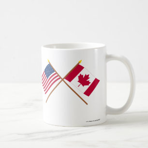 Mug Les USA et drapeaux croisés par Canada