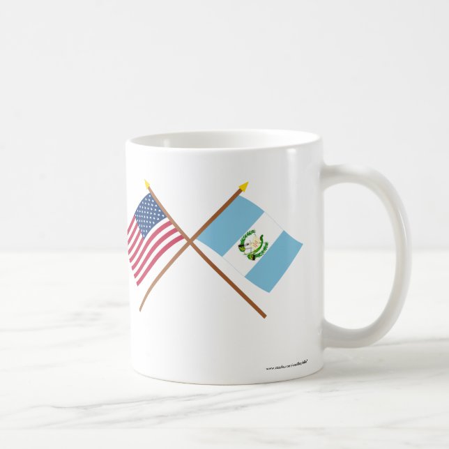 Mug Les USA et drapeaux croisés par Guatemala (Droite)