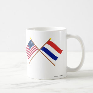 Mug Les USA et drapeaux croisés par Pays-Bas