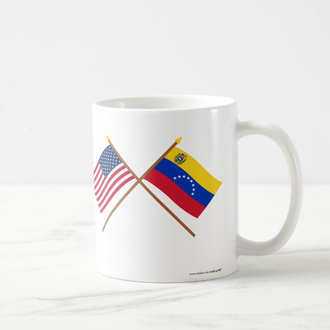 Mug Les USA et drapeaux croisés par Venezuela (Droite)