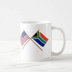 Mug Les USA et drapeaux croisés parAfrique du Sud