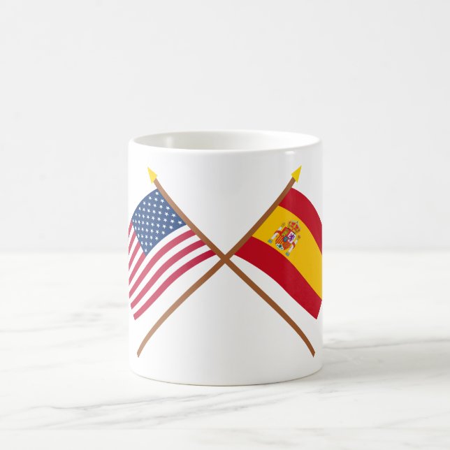 Mug Les USA et drapeaux croisés parEspagne (Centre)