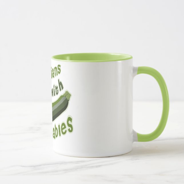 Mug Les végétariens le font avec des légumes (Droite)
