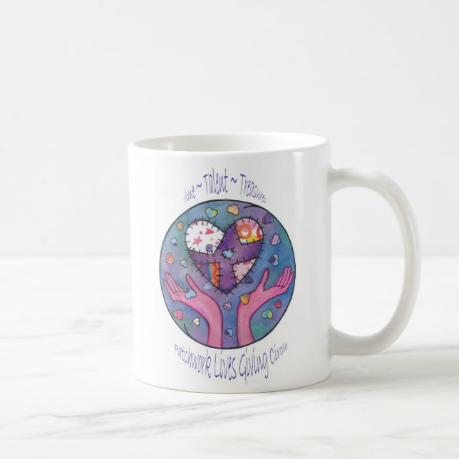 Mug Les vies de patchwork donnant le cercle (Droite)