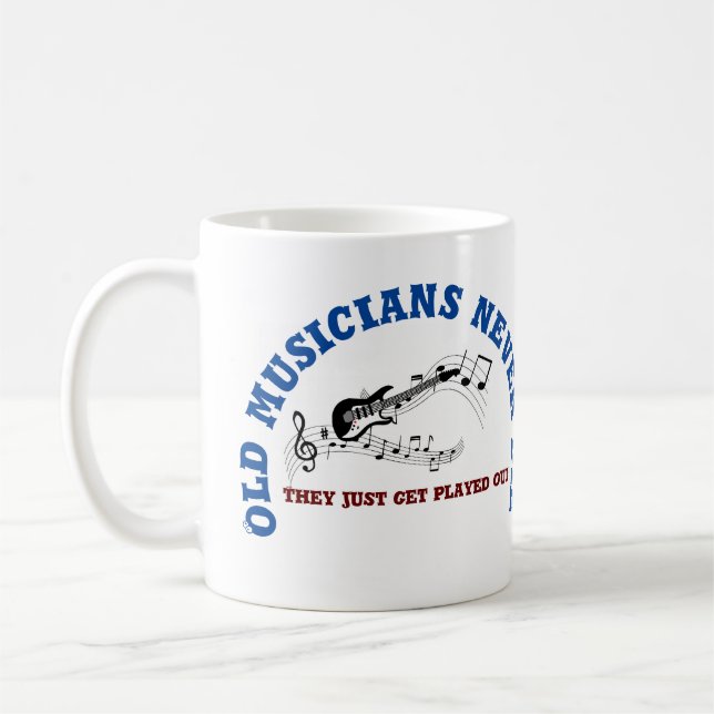 Mug Les vieux musiciens ne meurent jamais (guitare) de (Gauche)