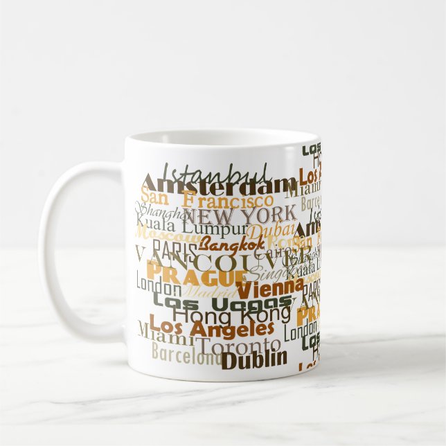 Mug Les Villes Du Monde Entier (Gauche)