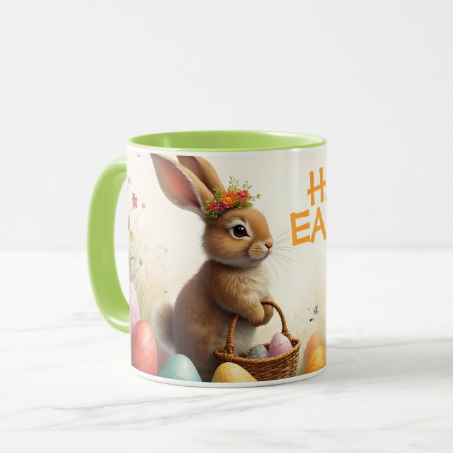 Mug Les voeux du printemps du lapin de Pâques (Devant gauche)