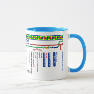 Mug Les voies navigables BRITANNIQUES de carte