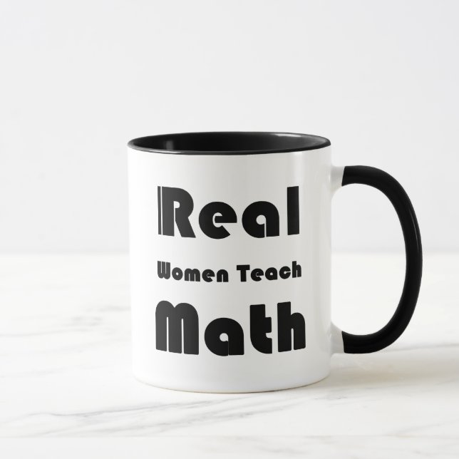 Mug Les vraies femmes enseignent des maths (Droite)