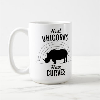 Mug Les vraies licornes ont des courbes drôles