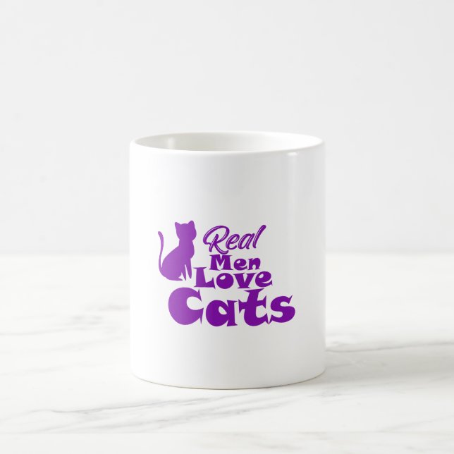 Mug Les vrais hommes aiment les chats – Cadeaux pour l (Centre)