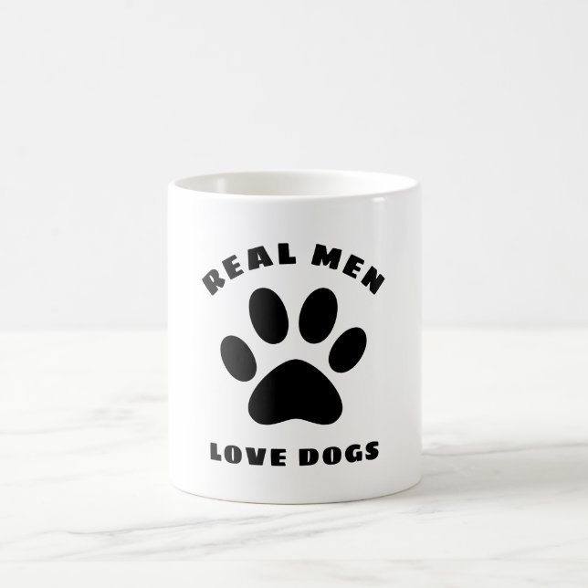 Mug Les vrais hommes aiment les chiens Texte personnal (Centre)