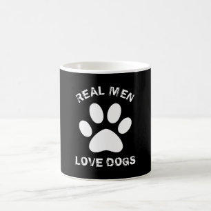 Mug Les vrais hommes aiment les chiens Texte personnal