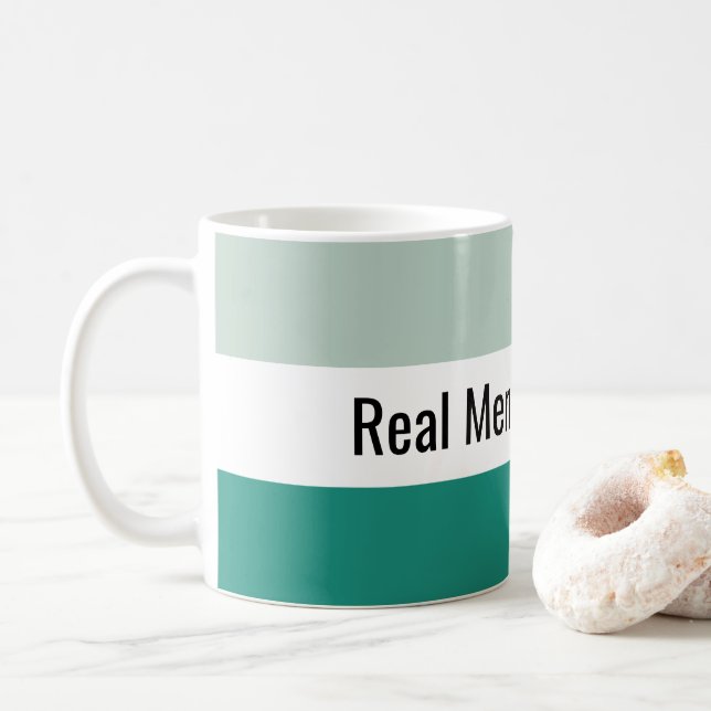 Mug Les vrais hommes portent Lycra Turquoise Classic (Avec donut)