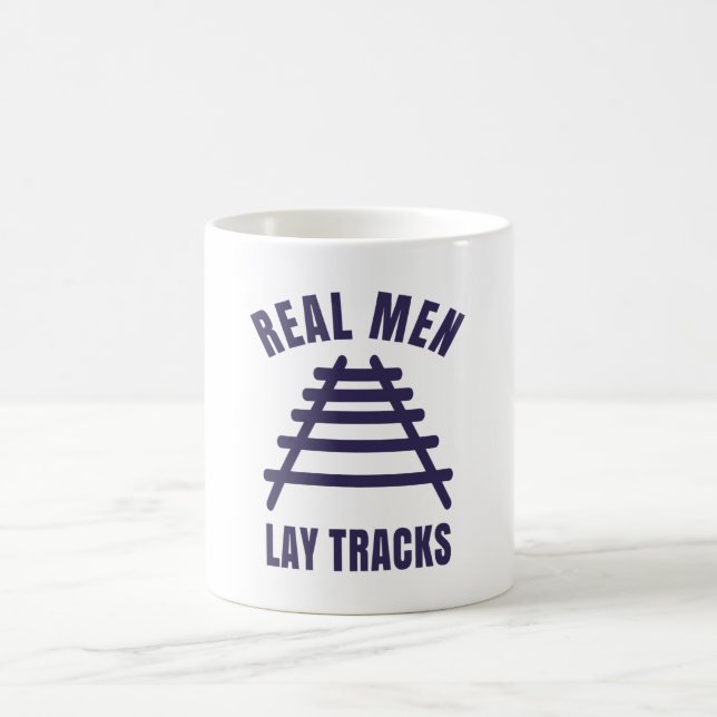 Mug Les vrais hommes posent des rails (Centre)