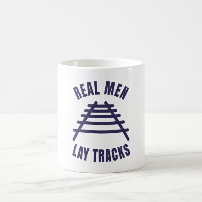 Mug Les vrais hommes posent des rails (Centre)